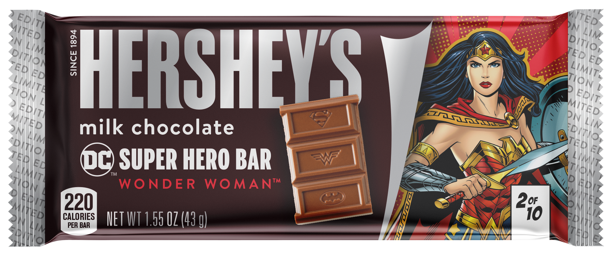 Hershey Wonder woman milk chocolate bar
